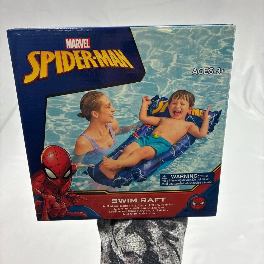 Marvel Spider-Man Swim‎ Raft Kids OS Blue Red New Inflatable Pool Float